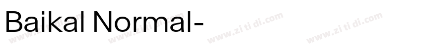 Baikal Normal字体转换